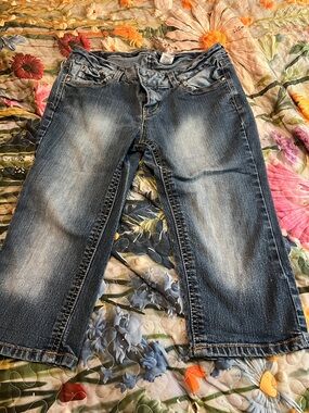 Paris Blues Women's Cropped Straight Jeans in Faded Blue